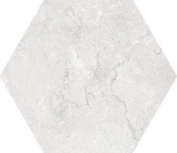 Portland Stone Mosaic Silver Hex Porcelain face variation - Ace Premium Richmond BC