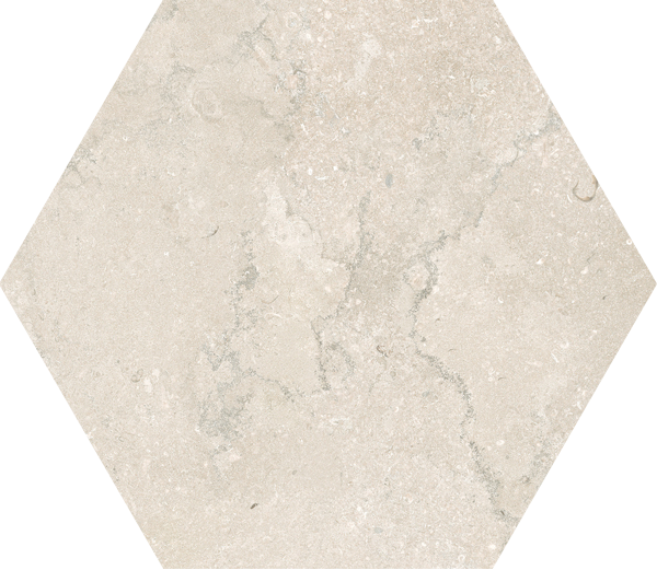 Portland Stone Mosaic Taupe Hex Porcelain face variation - Ace Premium Richmond BC