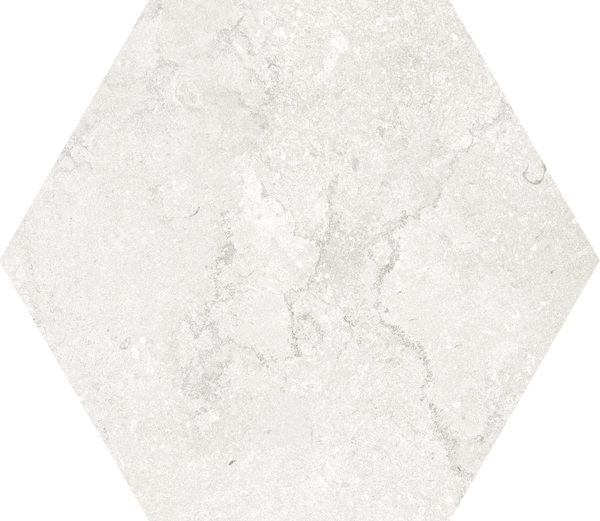 Portland Stone Mosaic White Hex Porcelain face variation - Ace Premium Richmond BC