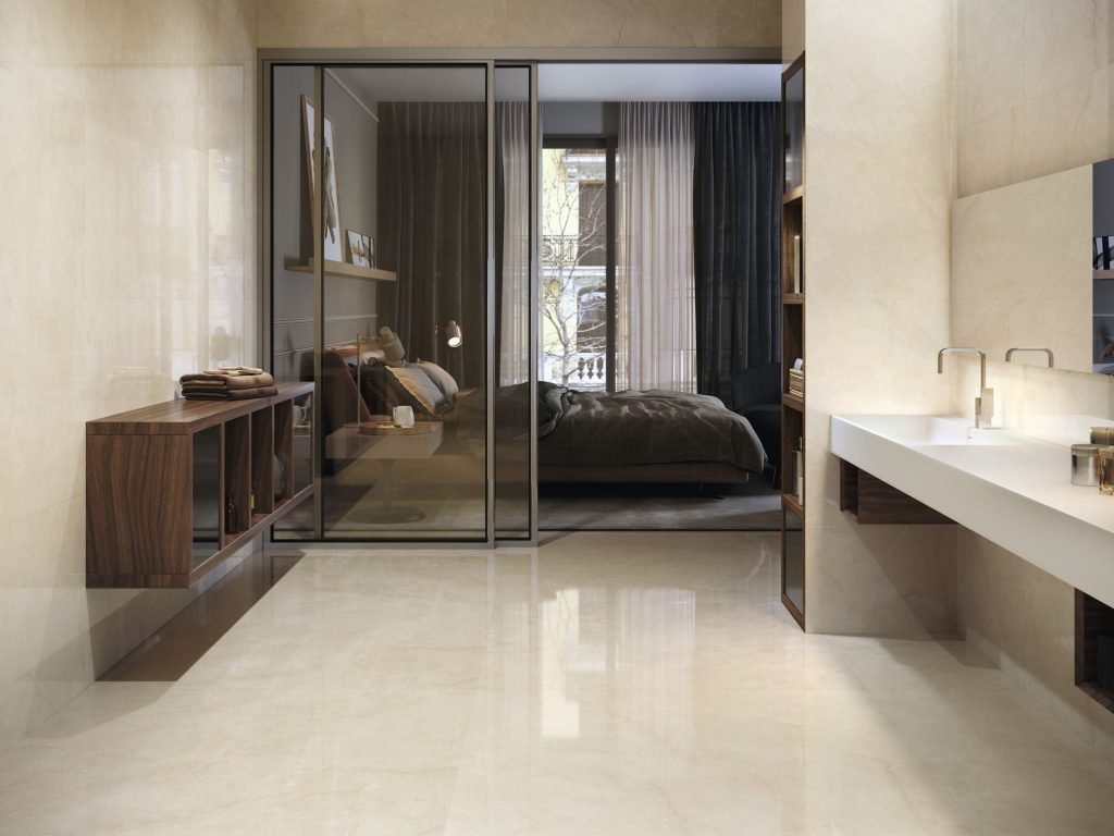Cream Chamber porcelain tile collection at Ace Premium Tile Richmond BC